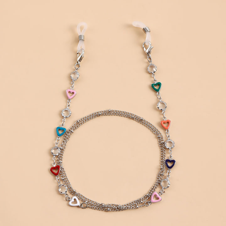 Dekorative Herz Charm Brillen Kette Karnz