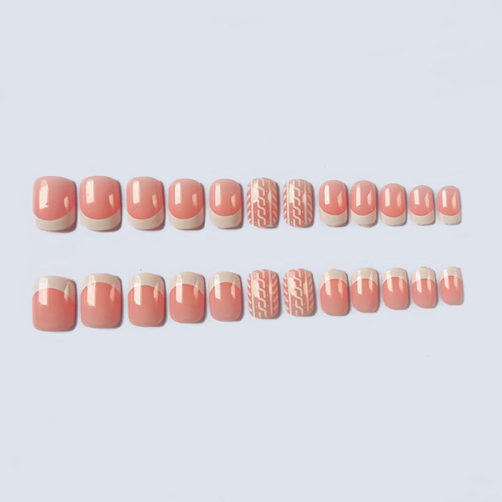 Elegantes French Tip Nageldesign-Kit