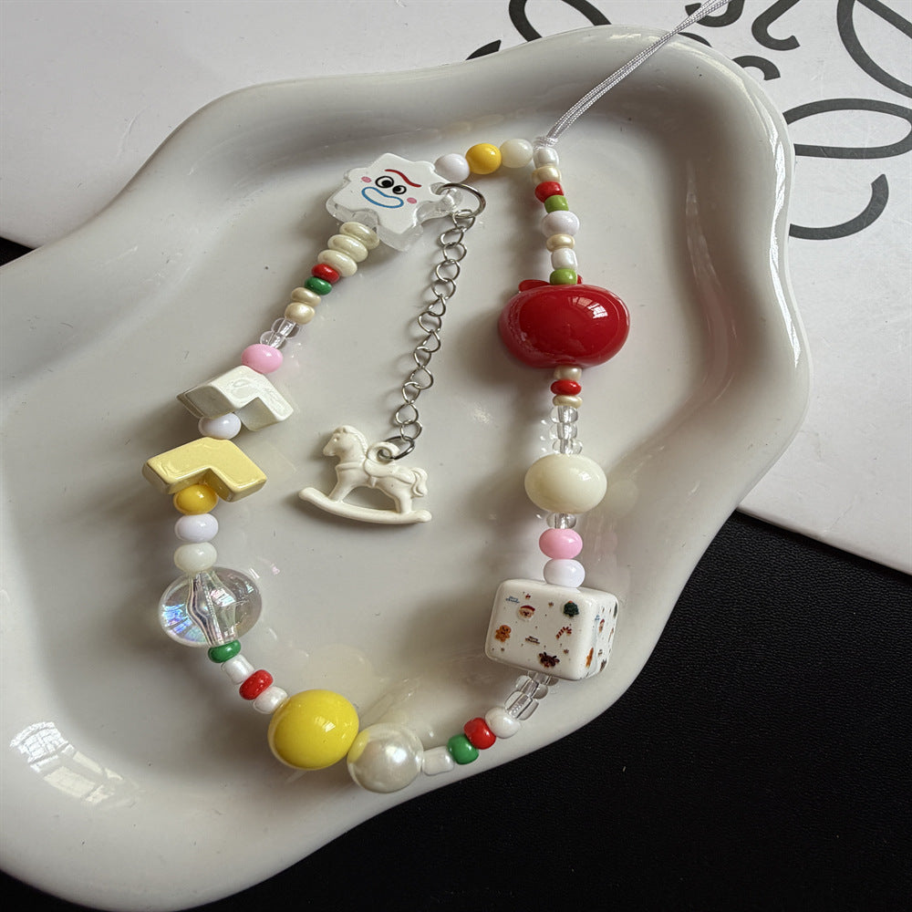 Verspielt Perlen Charm Halskette Karnz 1790135677