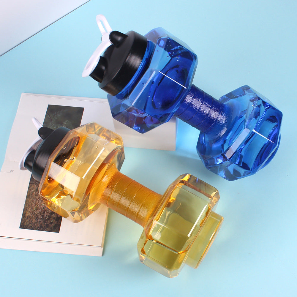 Unisex Fitness Wasserflasche in origineller Hantel-Form Karnz