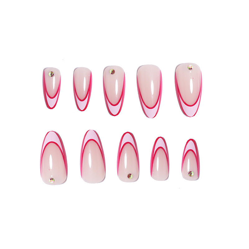 Künstlerische Stiletto Nagelkunst Verlängerungen Karnz