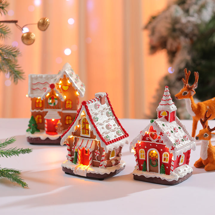 LED Leuchtendes Lebkuchenhaus Dekoration Karnz