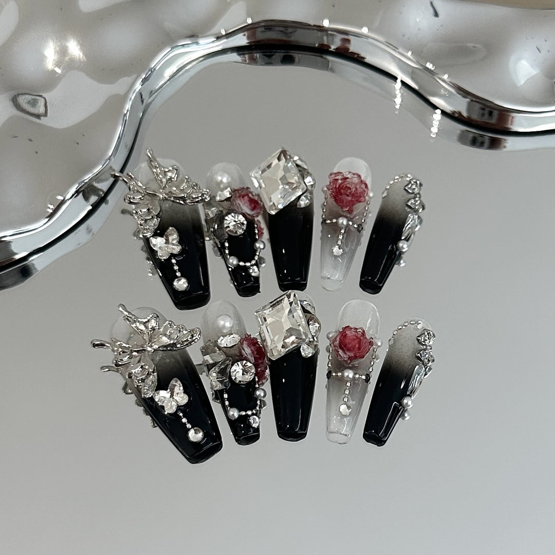 Künstlerisches Glam Nagelset