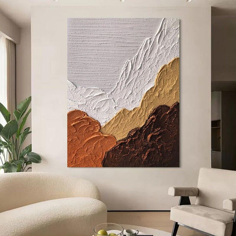 Texturiertes 3D-Berglandschaft-Wandkunst