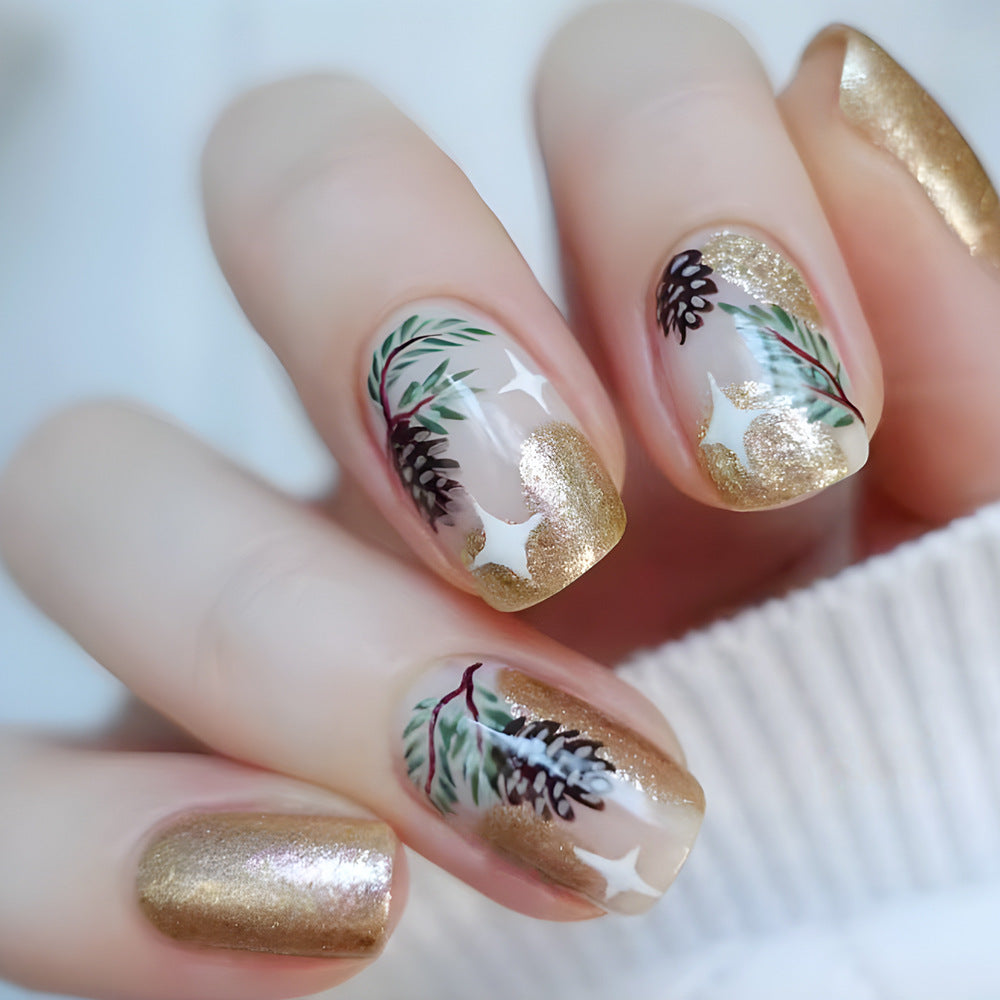 Künstlerische Urlaubs-Themen Press-On Nagelkunst Karnz