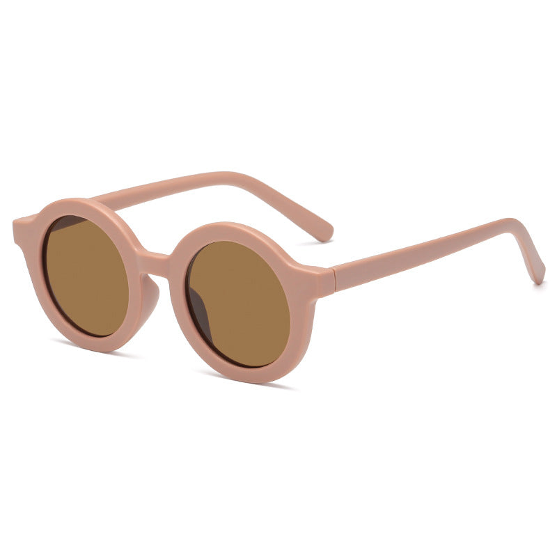 Damen stylische runde Sonnenbrille mit modernem Kunststoffrahmen Karnz