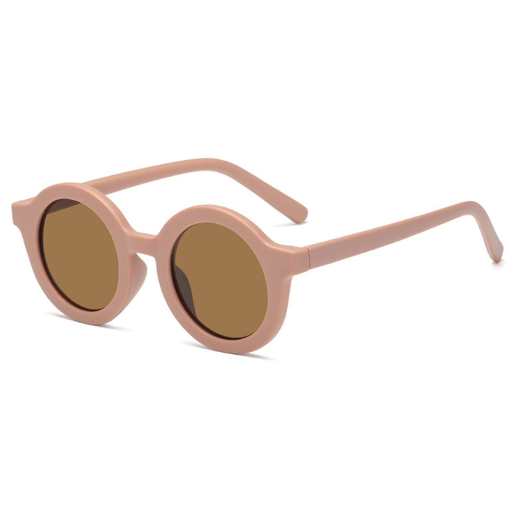 Damen stylische runde Sonnenbrille mit modernem Kunststoffrahmen Karnz