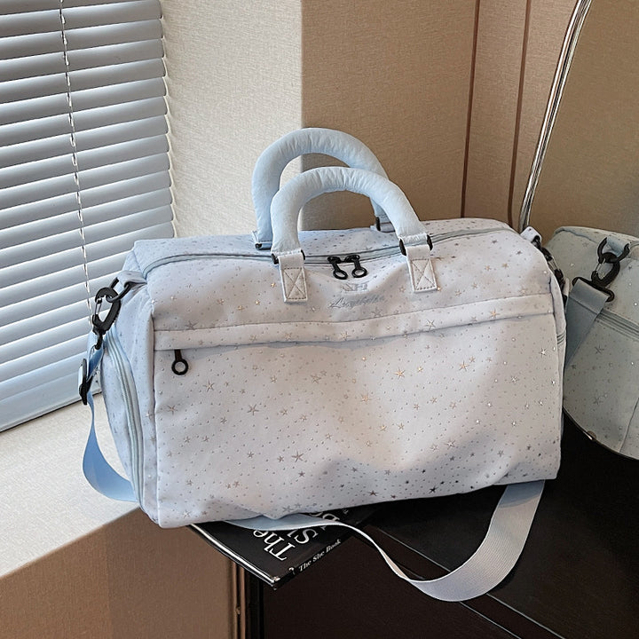 Stylische Wochenend-Duffel-Tasche mit Sternmuster