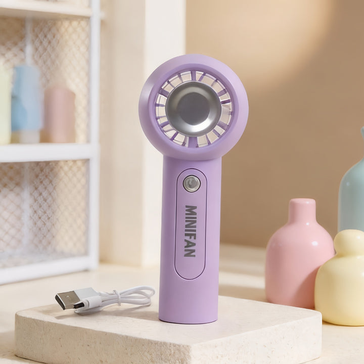 Damen Tragbarer Mini-Handventilator mit USB-Ladefunktion und ergonomischem Design Karnz