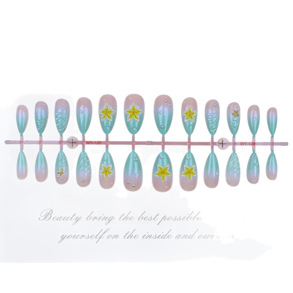 Floral-Accent Press-On Nail Art Kit Karnz