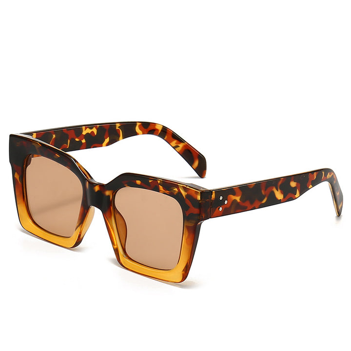 Damen Modische Sonnenbrille im markanten Schildkrötendesign Karnz