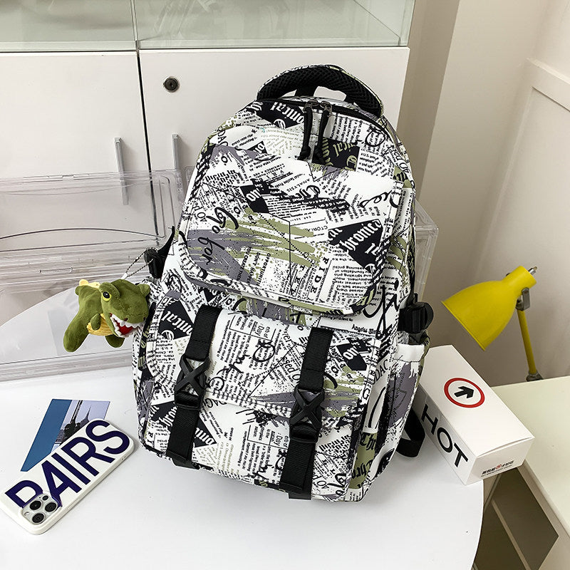 Vielseitiger Grafikdruck-Rucksack