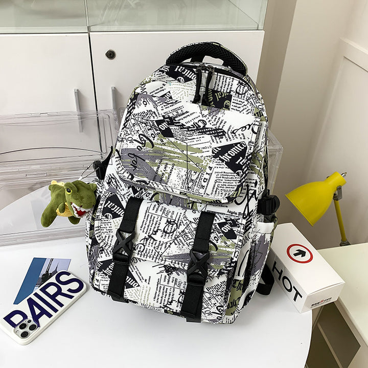 Vielseitiger Grafikdruck-Rucksack