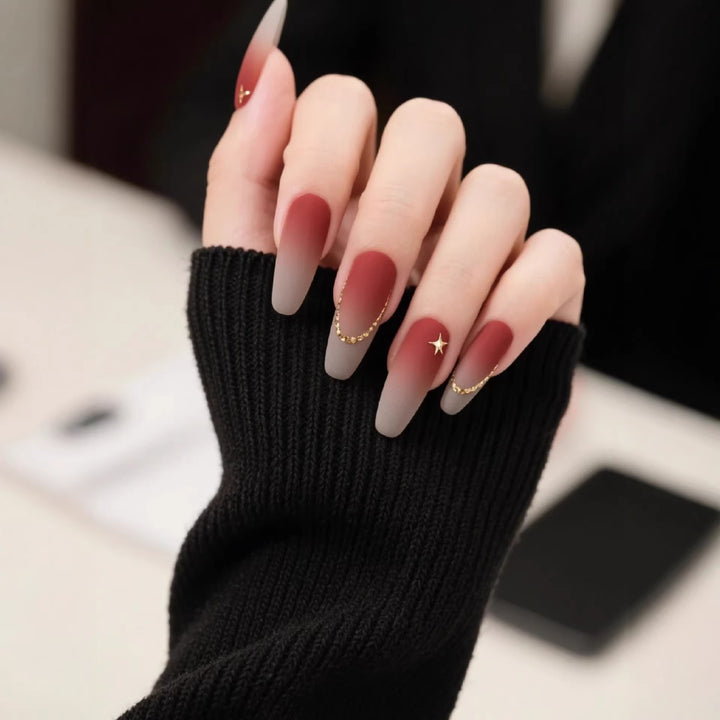Ombre Dekorative Druck-Nagel-Set