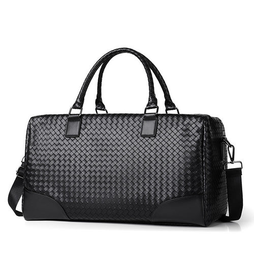 Geflochtene Leder Wochenender Duffel Bag Karnz