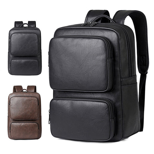 Premium Leder Business Laptop Rucksack Karnz