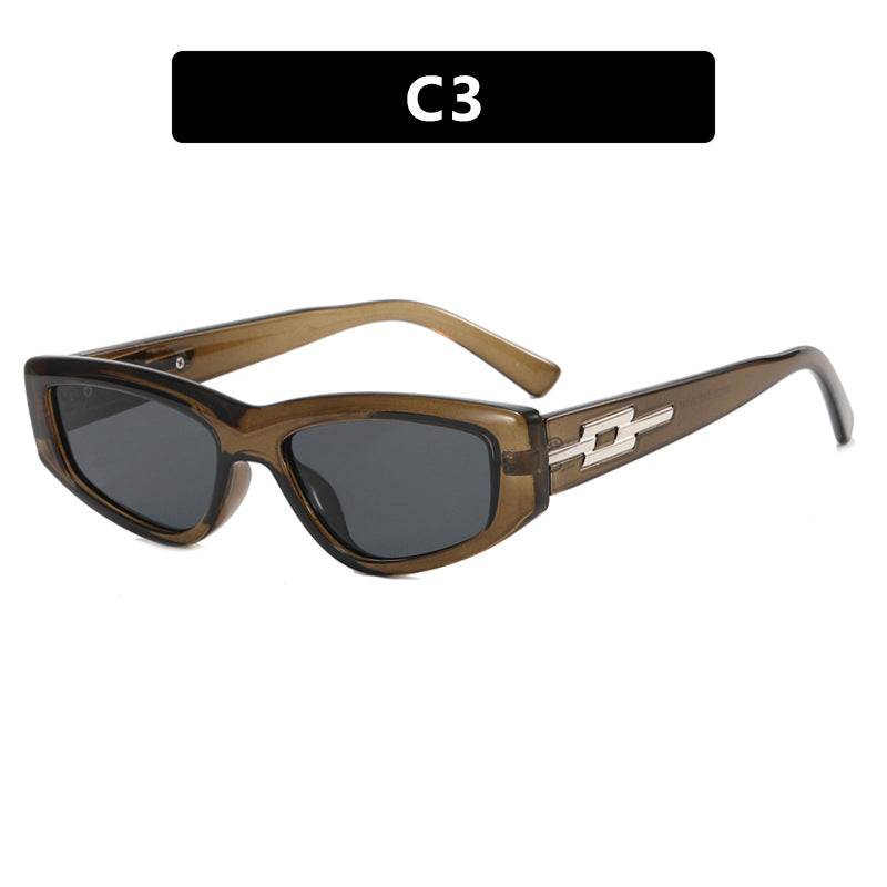 Damen modische Cat-Eye Sonnenbrille mit transparentem Rahmen und kühlen Gläsern Karnz