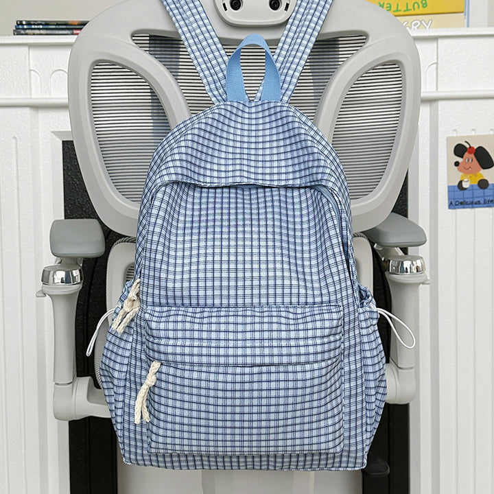 Stylische karierte Rucksack