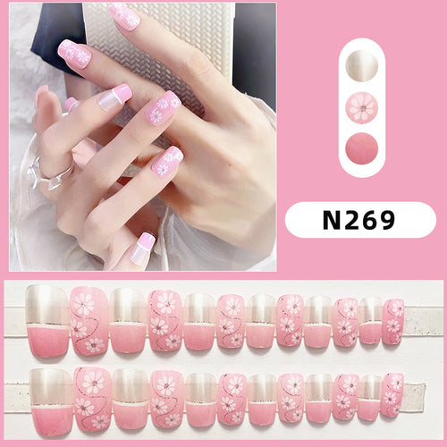 Dekoratives Florales Press-On Nagelset