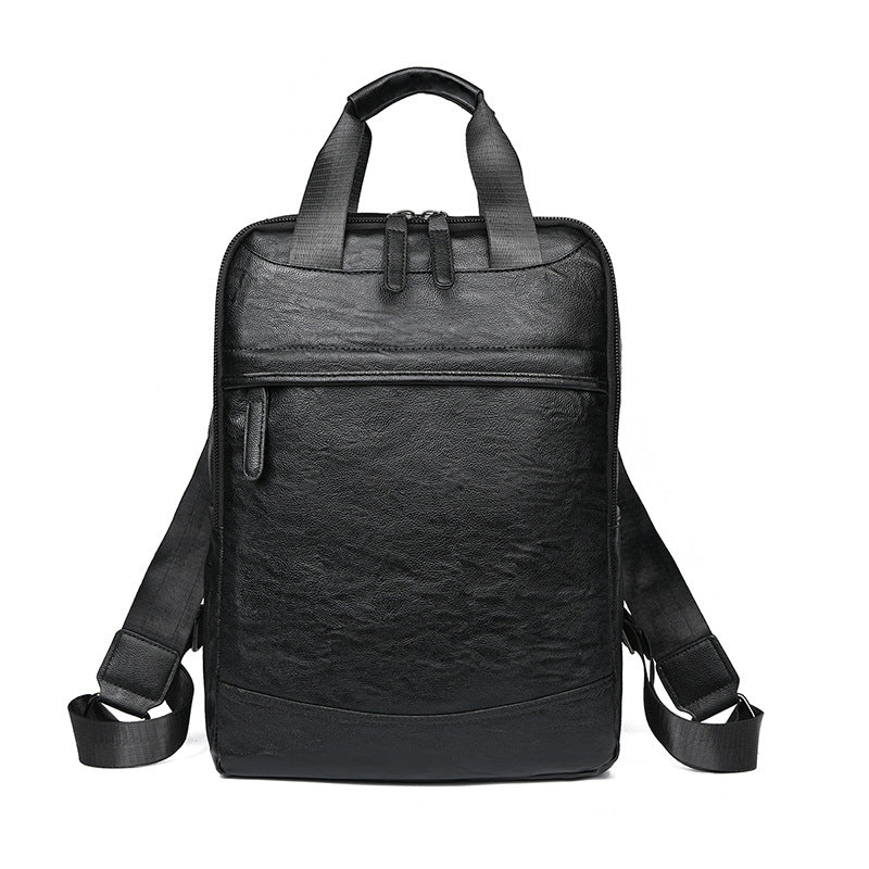 Eleganter Leder Laptop Rucksack Karnz