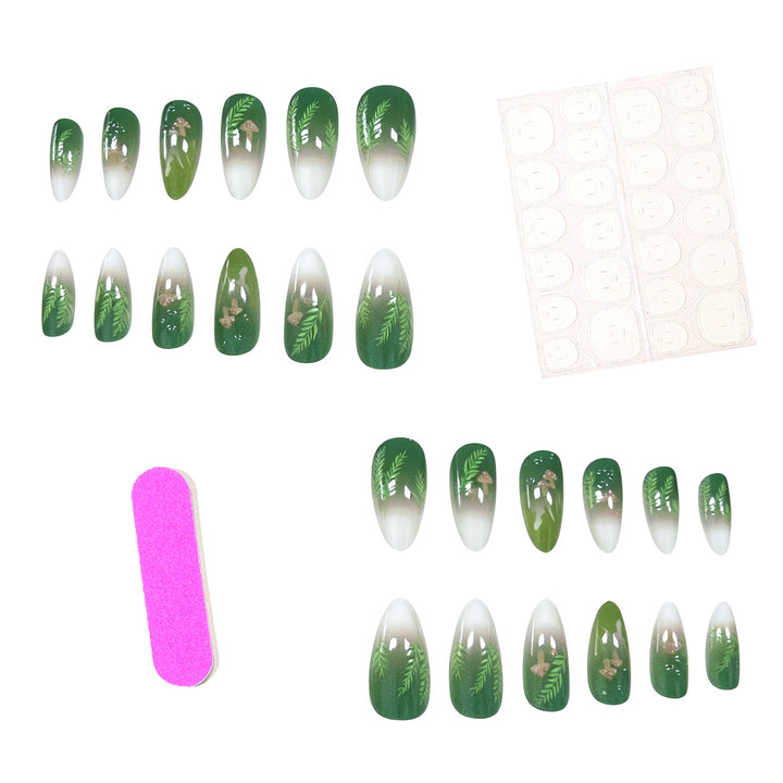 Elegante blatt-inspirierte Stiletto-Nagelverbesserungen Karnz