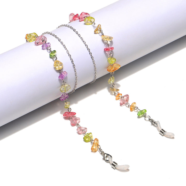 Bunte Perlen Brillen Kette Karnz