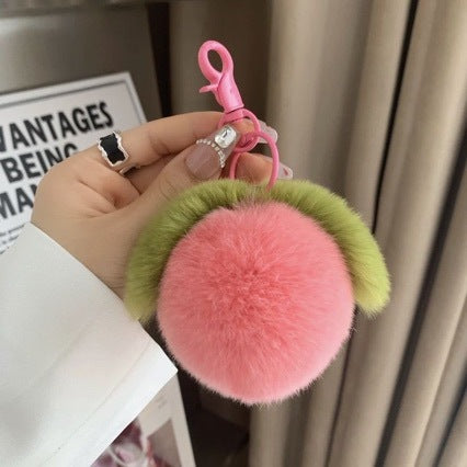 Plüsch Obst Pom Pom Schlüsselanhänger Karnz