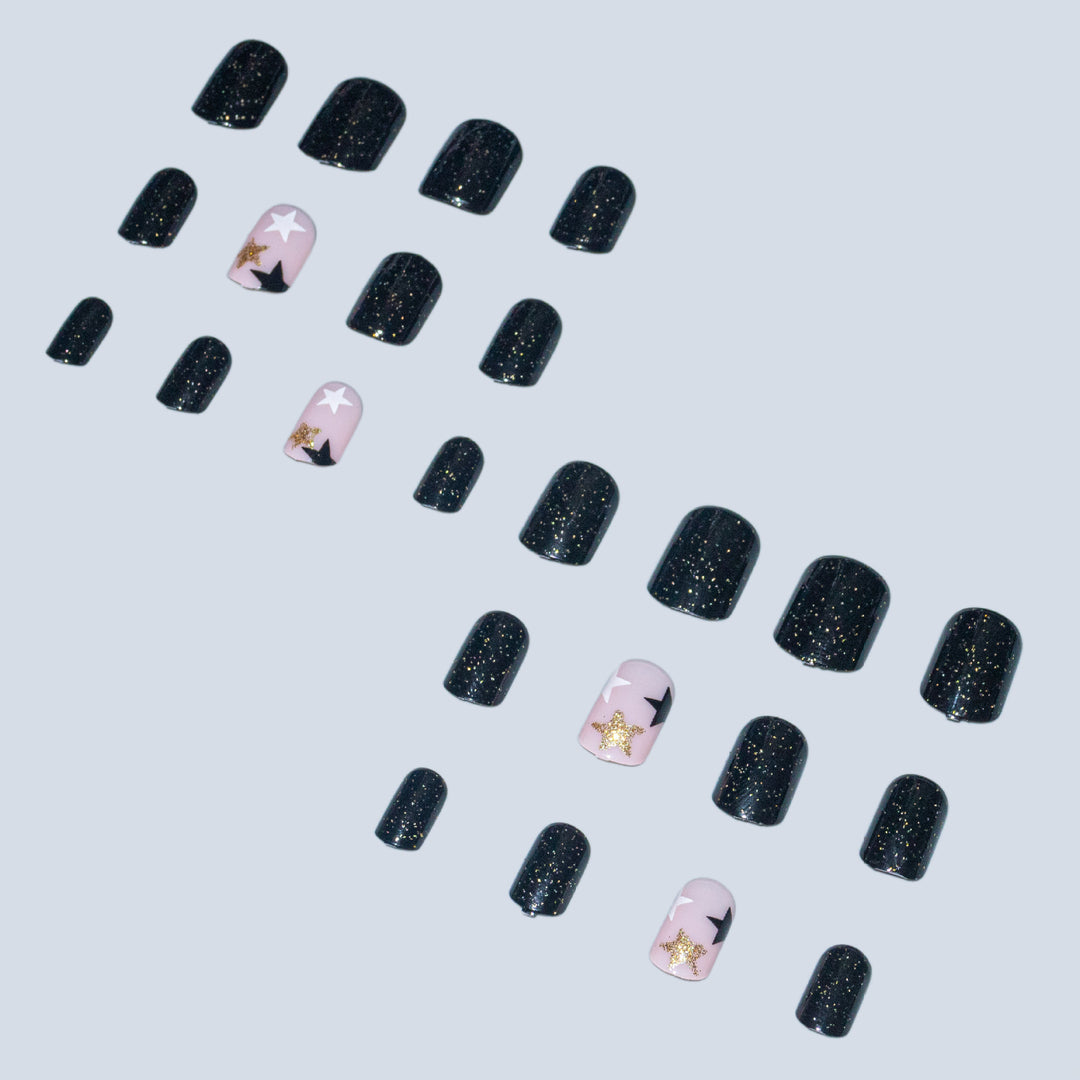 Funkelndes Sternen-Themen Nagelkunstset