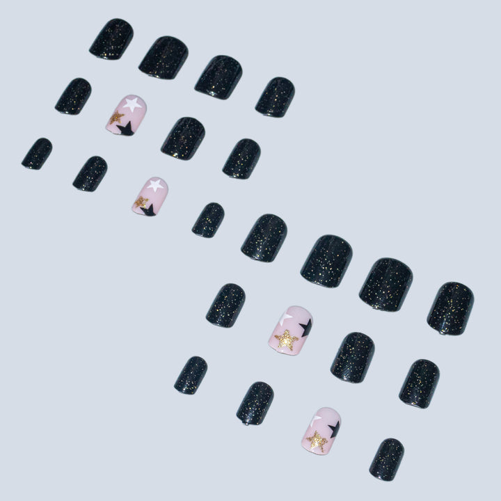Funkelndes Sternen-Themen Nagelkunstset