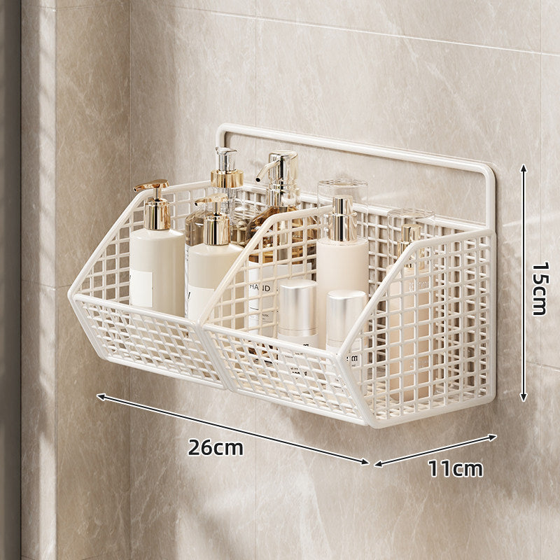Wandmontierter Dual-Tier Gitter-Mesh Badezimmer Duschcaddy mit abtropfbaren Körben
