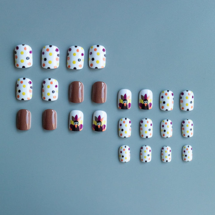 Festliches Thanksgiving-Themen-Nagelkunst-Set
