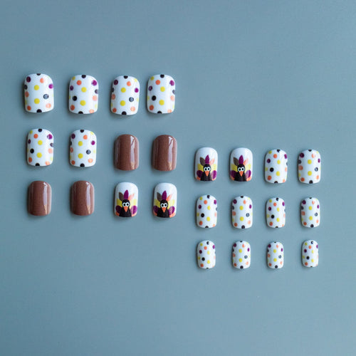 Festliches Thanksgiving-Themen-Nagelkunst-Set