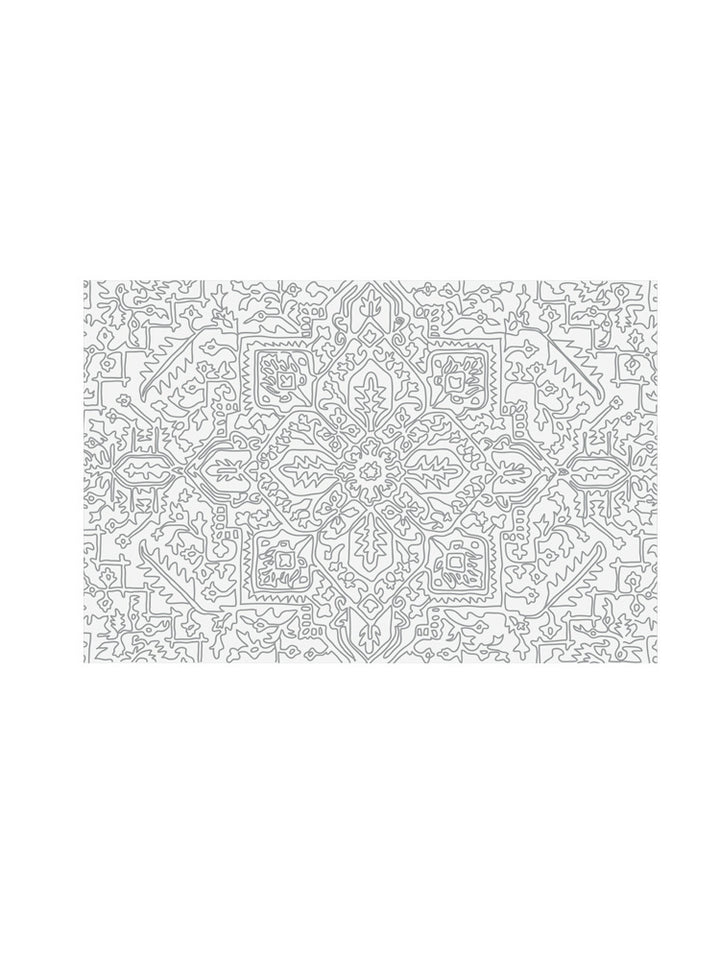 Abwaschbare Tischdecke mit kreisförmigem Retro-Print und PVC‑Beschichtung