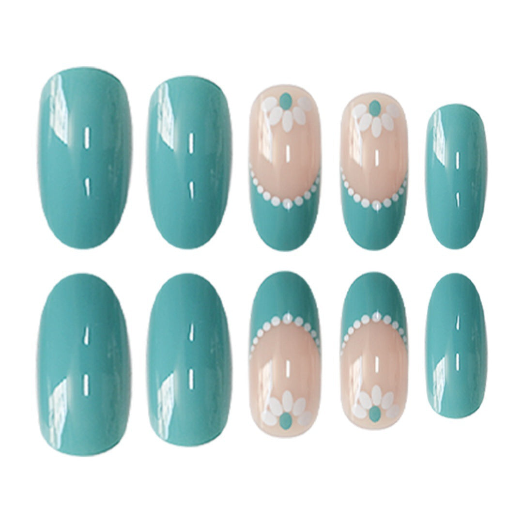Elegantes florales Akzent-Nagelkunst-Set Karnz
