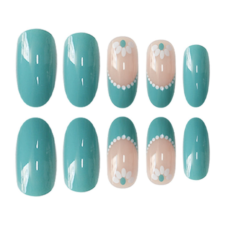 Elegantes florales Akzent-Nagelkunst-Set Karnz