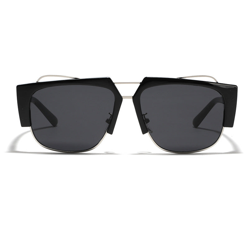 Damen trendige quadratische Sonnenbrille mit kontrastierendem Rahmen Karnz