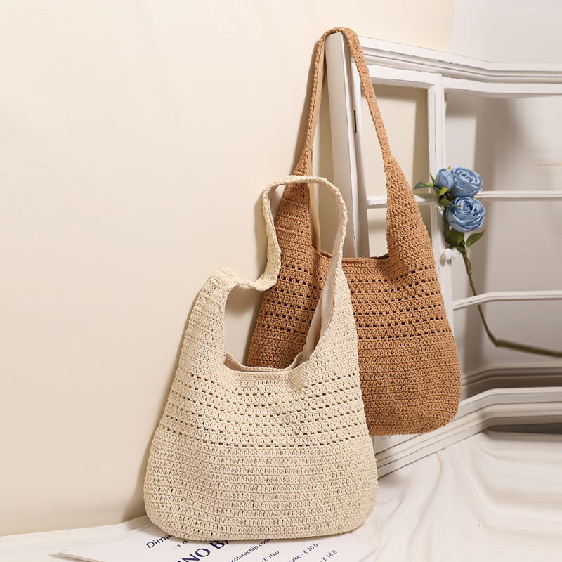 Damen Handgefertigte Stricktasche mit lässigem Design Karnz