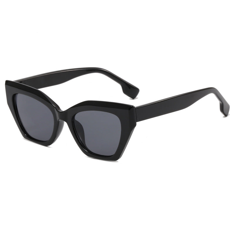 Damen asymmetrische Oversized-Sonnenbrille mit trendigem Rahmen Karnz