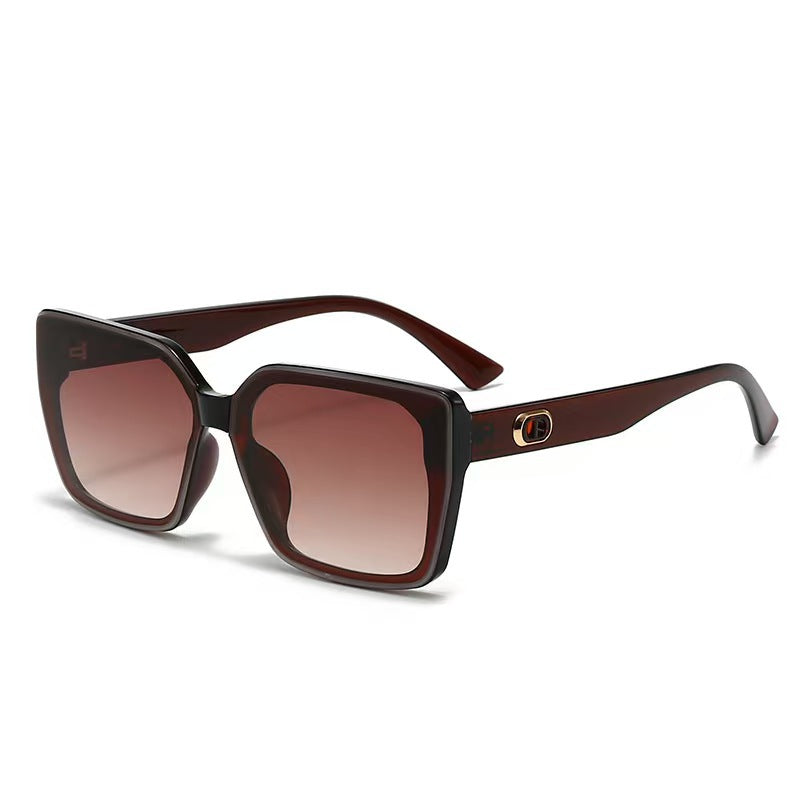 Damen oversized Sonnenbrille mit robustem Rahmen und dezenten Gläsern Karnz
