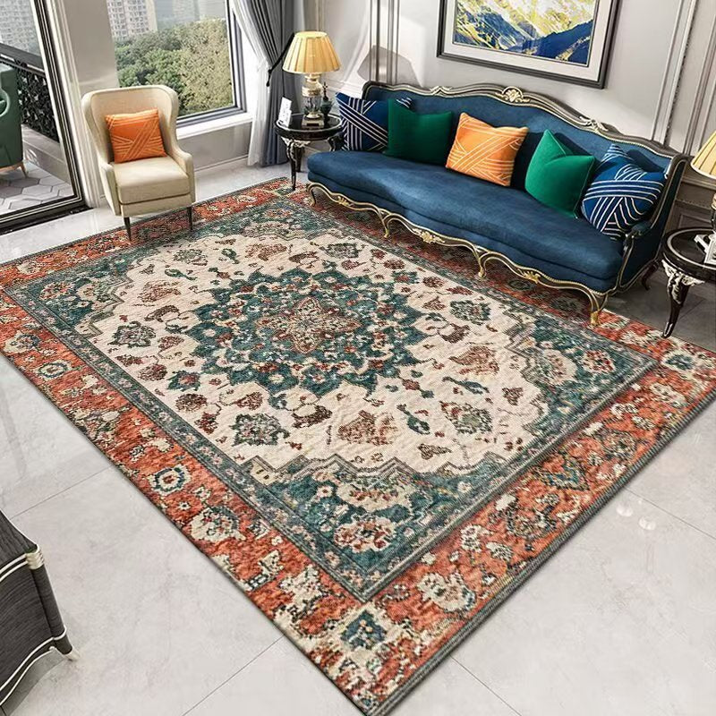 Eleganter Vintage Floral Teppich