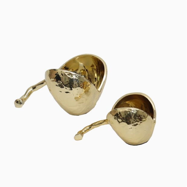 Elegante polierte goldene Dekoschale