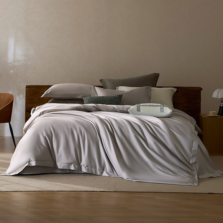 Premium Seidiger Satin Bettbezug Set