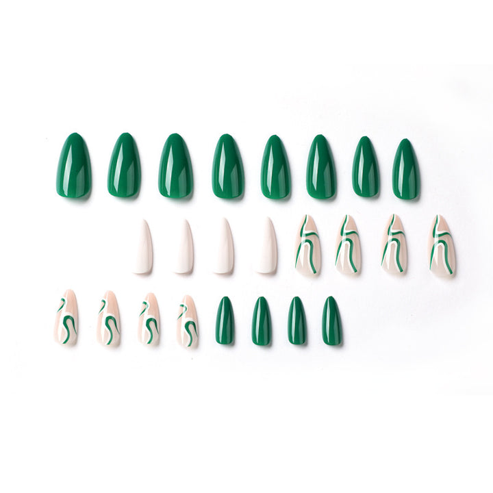 Elegante Nagelkunst mit kreativen Wellen-Designs Karnz