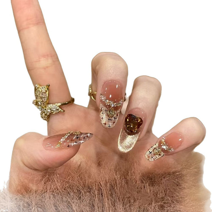Künstlerische Eleganz Press-On Nagelset Karnz