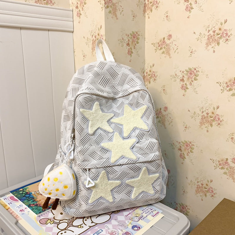 Verspielt Stern-Stickerei Rucksack