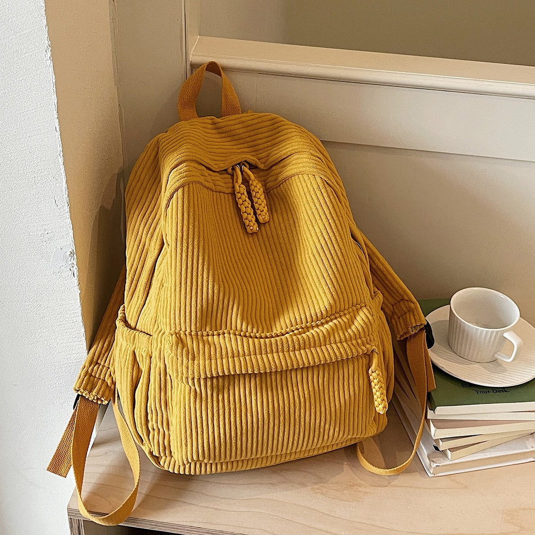 Cord-Rucksack mit Bequemen Tragegurten Karnz