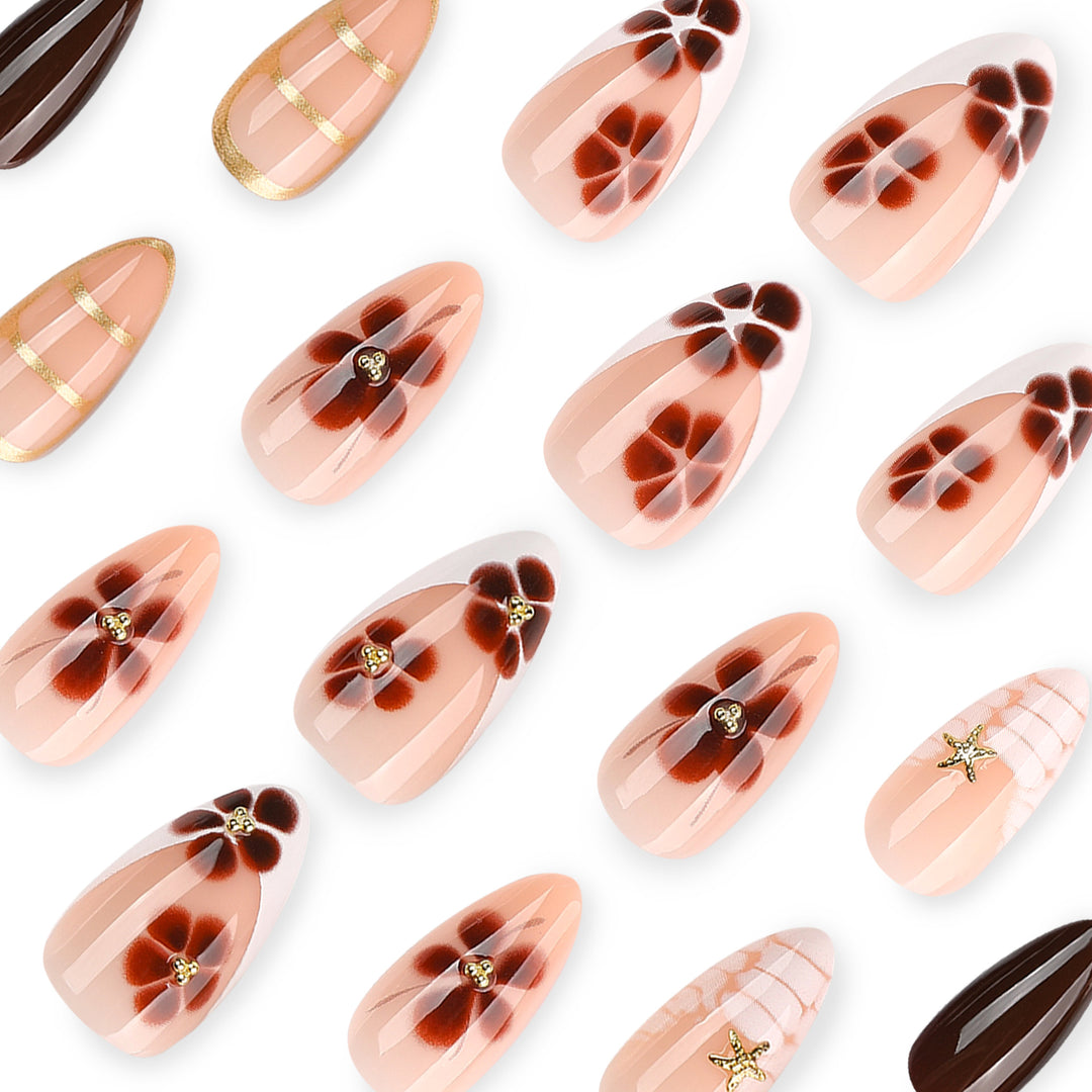 Kunstvolle Nagelkunst mit glamourösen Akzenten und eleganten Verzierungen Karnz