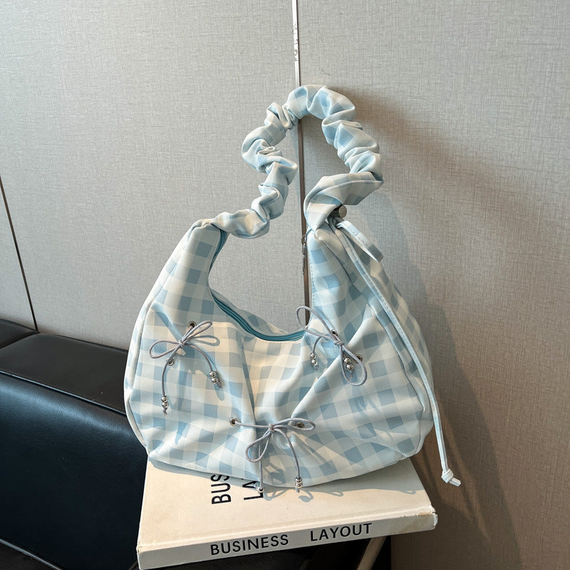 Moderne Raffung Griff Schultertasche