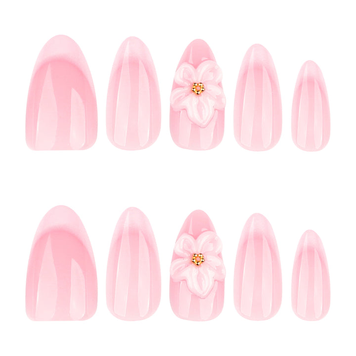 Kunstvolle Acryl-Nägel mit eleganten Blumendesigns Karnz