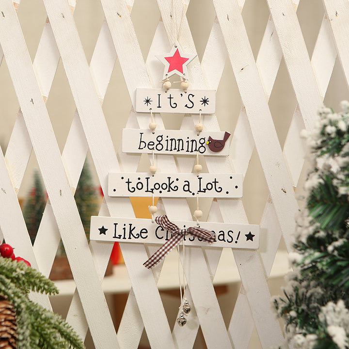 Dekoratives Holzschild mit Weihnachtsgruß Karnz